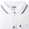 BCPOLO Mens Quarter Zip Up Polo Shirt Short Sleeves Zip Athletic Golf Polo Shirt White-S view 4