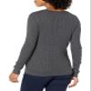 Amazon Essentials Women's Lightweight Long-Sleeve Cable Crewneck Sweater (Available in Plus Size), Charcoal Heather, X-Small view 3
