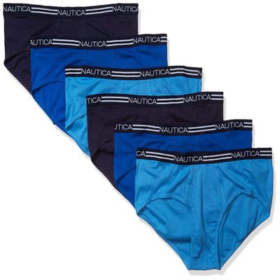 Nautica Men's 6 Pack Classic Cotton Fly Front Briefs
