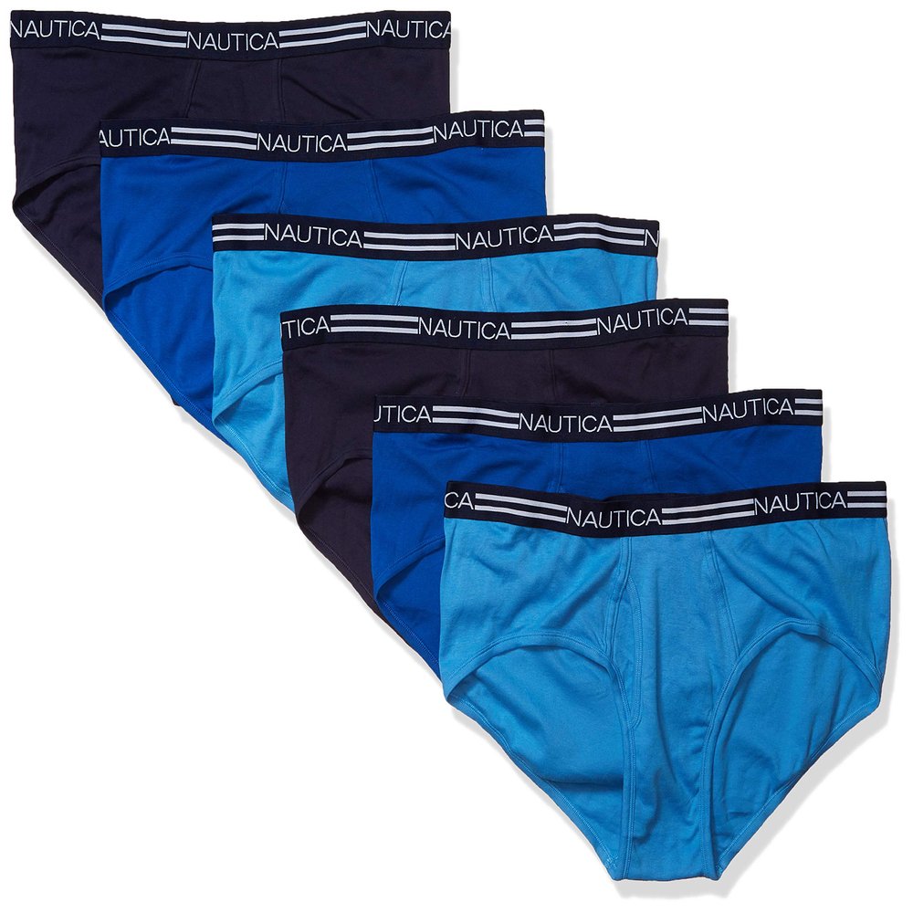 Nautica Men's 6 Pack Classic Cotton Fly Front Briefs