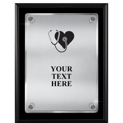 Crown Awards Nursing with Heart Plaques with Custom Engraving, 7x9 Nurse Floating Plaque Award, Great Personalized Nurses Gift Prime