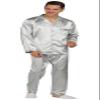YIMANIE Mens Pajamas Silk Satin Pajamas for Men Soft Sleepwear Button Down Loungewear with Pockets Silver Grey view 1