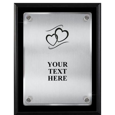 Crown Awards Hearts Plaques with Custom Engraving, 7x9 Personalized Floating Plaque Award, Great Customizable Gift Prime