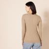 Amazon Essentials Women's Lightweight Long-Sleeve Cable Crewneck Sweater (Available in Plus Size), Camel Heather, XX-Large view 3