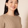 Amazon Essentials Women's Lightweight Long-Sleeve Cable Crewneck Sweater (Available in Plus Size), Camel Heather, XX-Large view 4