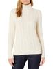 Amazon Essentials Women's Fisherman Cable Turtleneck Sweater (Available in Plus Size), Cream, Small view 1