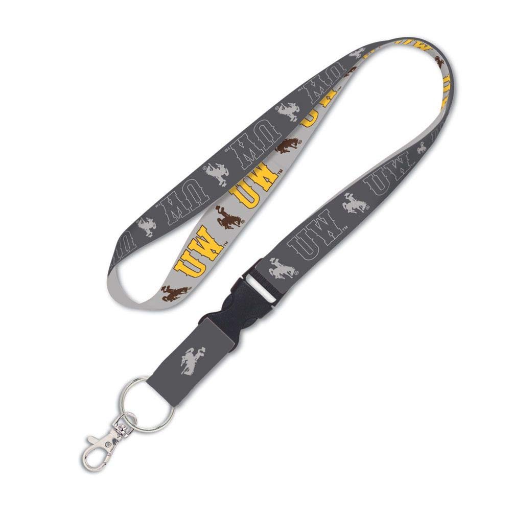 WinCraft Wyoming Cowboys Premium Lanyard Key Ring, Charcoal Edition