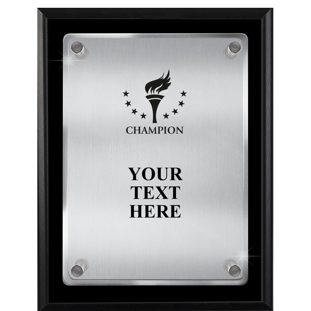 Crown Awards Champion Plaques with Custom Engraving, 7x9 Champion Floating Plaque Award, Great Personalized Champion Gift Prime