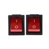 2Pcs/Lot 3.1 x 2.5cm 4 Pin mini micro colorful Button On/off Light Boat Switch 15A 250V AC (20A 125V) - (Color: Red) view 1