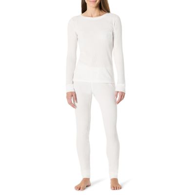 Amazon Essentials Women's Thermal Long Underwear Set Underwear, -White, XL