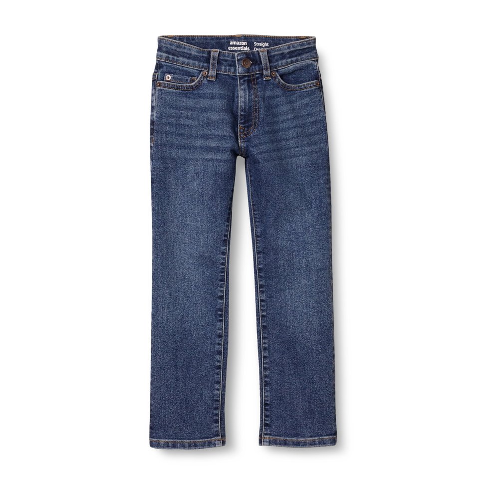 Amazon Essentials Boys' Regular Straight-Fit Jeans, Medium Wash, 14 Plus
