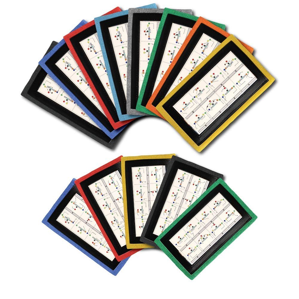 WRISTBAND INTERACTIVE Y23 - Football Wristbands - Wrist Coach - QB Wristband - Football Play Wristbands - Playbook Wristband (Multicolored, 8 Pack)
