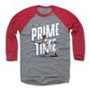 500 LEVEL Bryce Harper 3/4 Sleeve T-Shirt (Baseball Tee, XXX-Large, Red/Heather Gray) - Bryce Harper Prime Time W WHT view 1