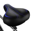 Xmifer Oversized Bike Seat, Comfortable Bike Seat - Universal Replacement Bicycle Saddle - Waterproof Leather Bicycle Seat with Extra Padded Memory Foam - Bicycle Seat for Men/Women view 1