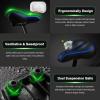 Xmifer Oversized Bike Seat, Comfortable Bike Seat - Universal Replacement Bicycle Saddle - Waterproof Leather Bicycle Seat with Extra Padded Memory Foam - Bicycle Seat for Men/Women view 2