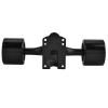 Alomejor Skateboard Truck Combo Set 2pcs Skateboard Truck+ 4pcs Skate Wheel+2pcs Riser Pad Bearing+ 8 Longboard Bolts+ 8 Skateboard Nut(Black Shaft Black Wheel) view 1
