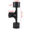 Alomejor Skateboard Truck Combo Set 2pcs Skateboard Truck+ 4pcs Skate Wheel+2pcs Riser Pad Bearing+ 8 Longboard Bolts+ 8 Skateboard Nut(Black Shaft Black Wheel) view 3