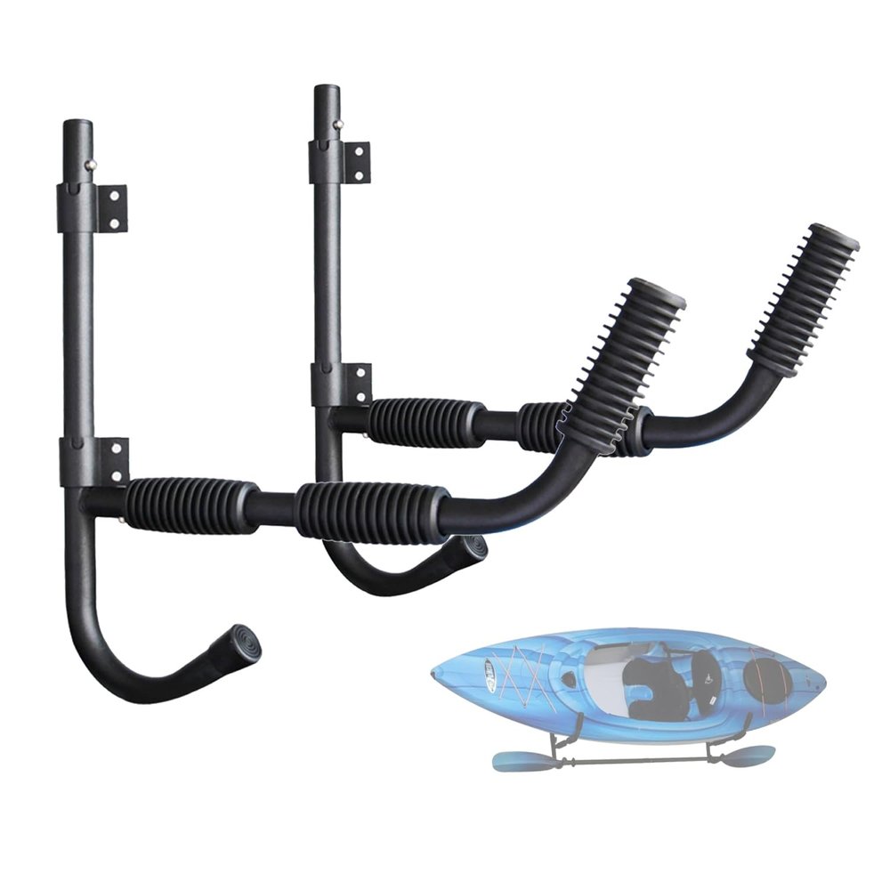 Onefeng Sports 80LBS Kayak Wall Hanger Wall Mount Kayak Storage Rack Swivel Rack Design Help You to Save The Garage Space - Extends 17 from Wall Suitable for Any Sized Kayaks,Canoes Boat