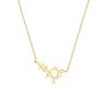 NOUMANDA Exquisite Chemical Hormone Molecular Science Necklace Laser Cutting Metal Oxytocin Pendant Jewelry for Women (gold) view 1