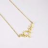 NOUMANDA Exquisite Chemical Hormone Molecular Science Necklace Laser Cutting Metal Oxytocin Pendant Jewelry for Women (gold) view 2