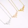 NOUMANDA Exquisite Chemical Hormone Molecular Science Necklace Laser Cutting Metal Oxytocin Pendant Jewelry for Women (gold) view 4