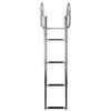 Amarine Made 4 Steps Boat Ladder Folding Pontoon Boat Ladder Stainless Steel Telescoping Dock Ladder 550lbs Capacity for Marine Swimming Pool Lake view 1
