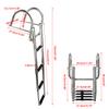 Amarine Made 4 Steps Boat Ladder Folding Pontoon Boat Ladder Stainless Steel Telescoping Dock Ladder 550lbs Capacity for Marine Swimming Pool Lake view 2