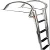 Amarine Made 4 Steps Boat Ladder Folding Pontoon Boat Ladder Stainless Steel Telescoping Dock Ladder 550lbs Capacity for Marine Swimming Pool Lake view 3