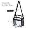 COVAX Clear Bag Stadium Approved, Clear Crossbody Messenger Shoulder Bag with Adjustable Strap for Concerts, Sports Events view 3