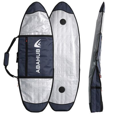 Abahub Premium 6'0 x 22 Surfboard Travel Bag, Foam Padded Surf Board Cover, Shortboard Carrying Bags for Surfing, Outdoor, Airplane, Car, Truck, DarkBlue