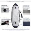 Abahub Premium 6'0 x 22 Surfboard Travel Bag, Foam Padded Surf Board Cover, Shortboard Carrying Bags for Surfing, Outdoor, Airplane, Car, Truck, DarkBlue view 4