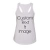 Just Customized Racer Back Tank for Ladies/Women Personalized with Your Photo and Text (White, Medium) view 1