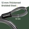 Titanker Bike Lock Cable,12mm Thick Security Cable with Loops Heavy Duty Steel Cable Vinyl Coated Bike Cable Lock Security Chain (4ft, 7ft, 15ft, 30ft) view 2