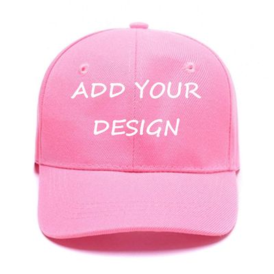Custom Baseball Cap for Unique Gifts,Personalized Unisex Street Style Plain Hat with Snapback Hats Pink