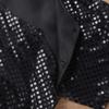FEESHOW Kids Big Boys Shiny Sequined Shirt Vest Waistcoat Jacket for Wedding Prom Dance Performance Costume Black Vest 13-14 view 4