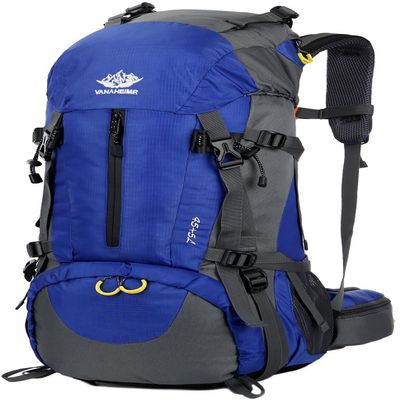 Esup 50L Camping Hiking Backpack Men with rain cover 45l+5l Lightweight Backpacking Backpack Travel Backpack (Sky Blue)