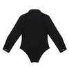 Alvivi Boys Salsa Latin Dance Shirt Leotard with Bow Tie Ballroom Modern Dance Outfit Performance Costume Black 12 Years view 4