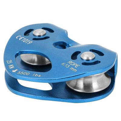 Climbing Pulley Alloy Constructed Single Swivel Rope Pulley Block for Hitch Tending Rigging Arborist Safety Equipment(Blue)