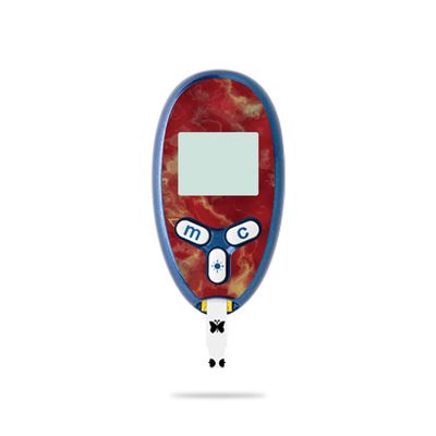 MightySkins Skin Compatible with Abbott Freestyle Lite - Crimson Marble | Protective, Durable, and Unique Vinyl Decal wrap Cover | Easy to Apply, Remove, and Change Styles | Made in The USA