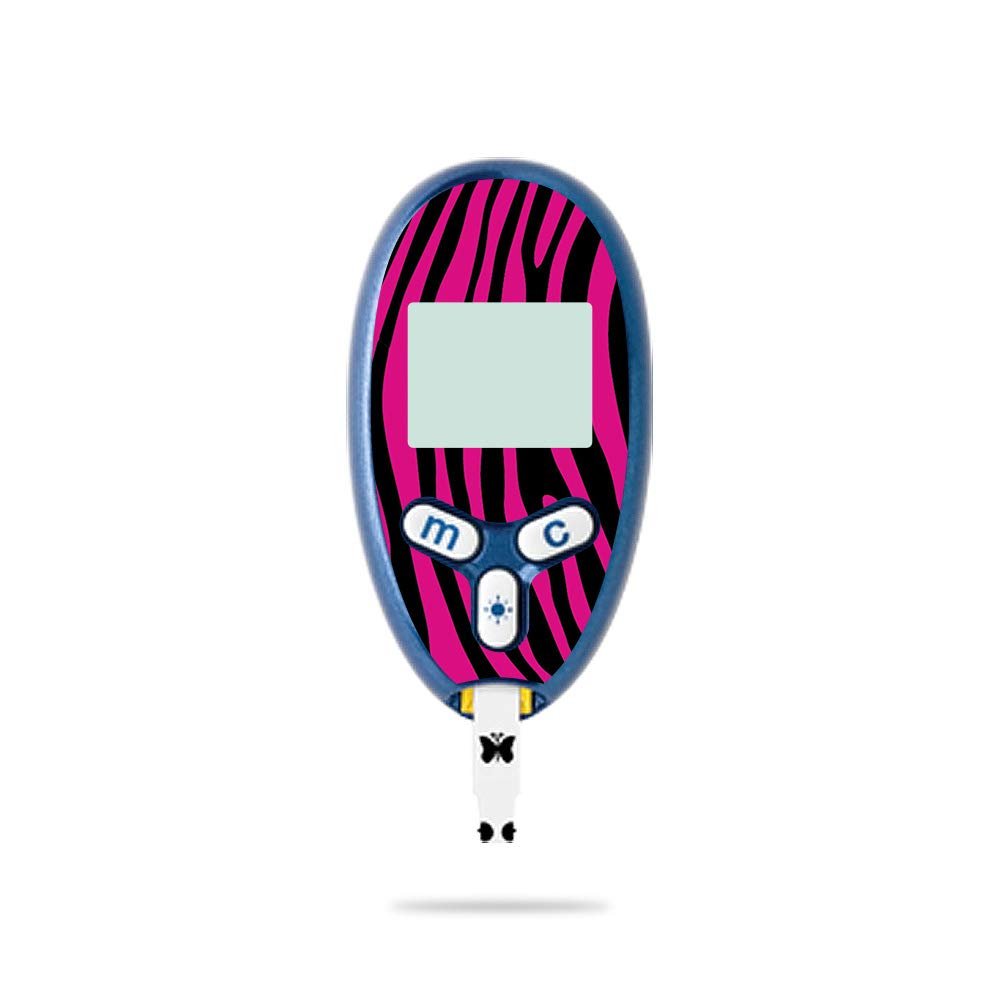 MightySkins Skin Compatible with Abbott Freestyle Lite - Pink Zebra | Protective, Durable, and Unique Vinyl Decal wrap Cover | Easy to Apply, Remove, and Change Styles | Made in The USA