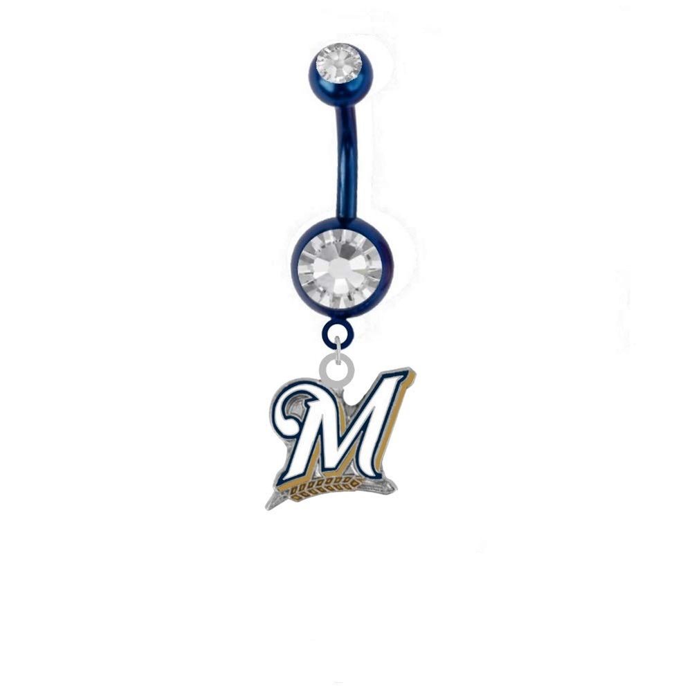 Final Touch Gifts Milwaukee Logo Belly Ring Blue