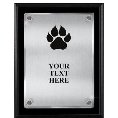 Crown Awards Mascot Award Plaques with Custom Engraving, 7x9 Paw Print Floating Plaque Award, Great Personalized Coaching Gift Prime