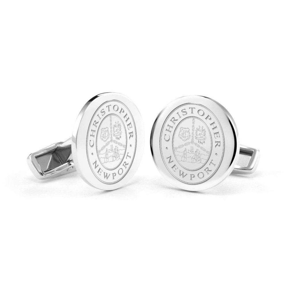 Christopher Newport University Cufflinks in Sterling Silver