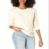 Amazon Essentials Women's Soft Fisherman Cable Long-Sleeve Crewneck Sweater (Available in Plus Size), Cream, X-Small view 1