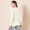 Amazon Essentials Women's Soft Fisherman Cable Long-Sleeve Crewneck Sweater (Available in Plus Size), Cream, X-Small view 3