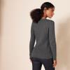 Amazon Essentials Women's Soft Fisherman Cable Long-Sleeve Crewneck Sweater (Available in Plus Size), Charcoal Heather, Small view 3