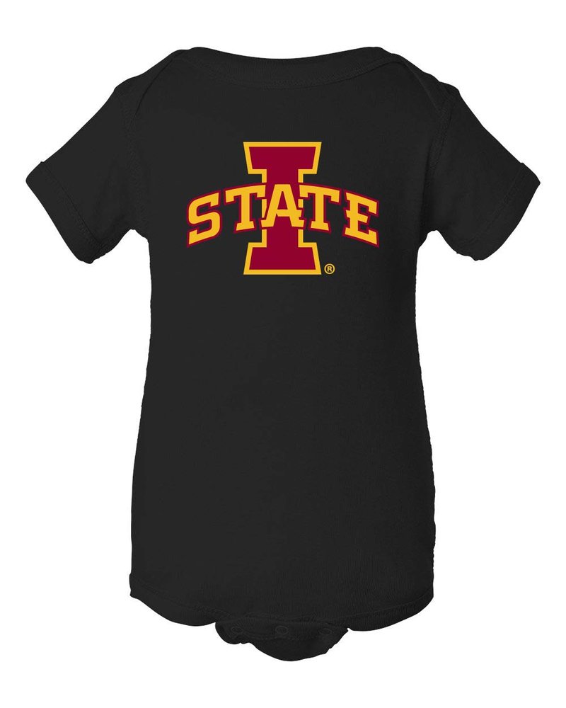 CornBorn Iowa State Infant Onesie - ISU Logo - Let's Go State - Black - 18M