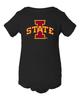CornBorn Iowa State Infant Onesie - ISU Logo - Let's Go State - Black - 18M view 1