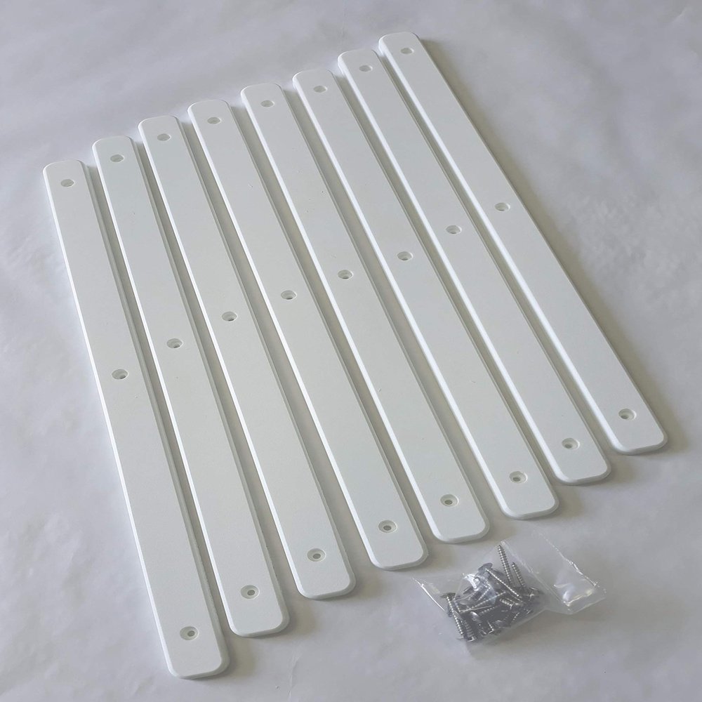 Surfix Narrow Bunk Glides, Stainless Steel Screws, Slotted Pockets, Rounded Edges, Made in USA (1.5" x 24" (4))