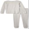 Amazon Essentials Women's Slim-Fit Cotton Waffle Knit Long-Sleeve Thermal Pajama Set, Heather Grey, Small view 1